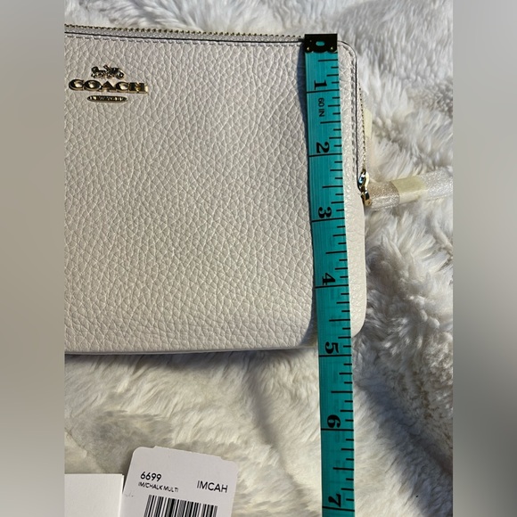 COACH Colorblock Pebbled Leather Double Zip Wristlet NEW!!! - Picture 8 of 13